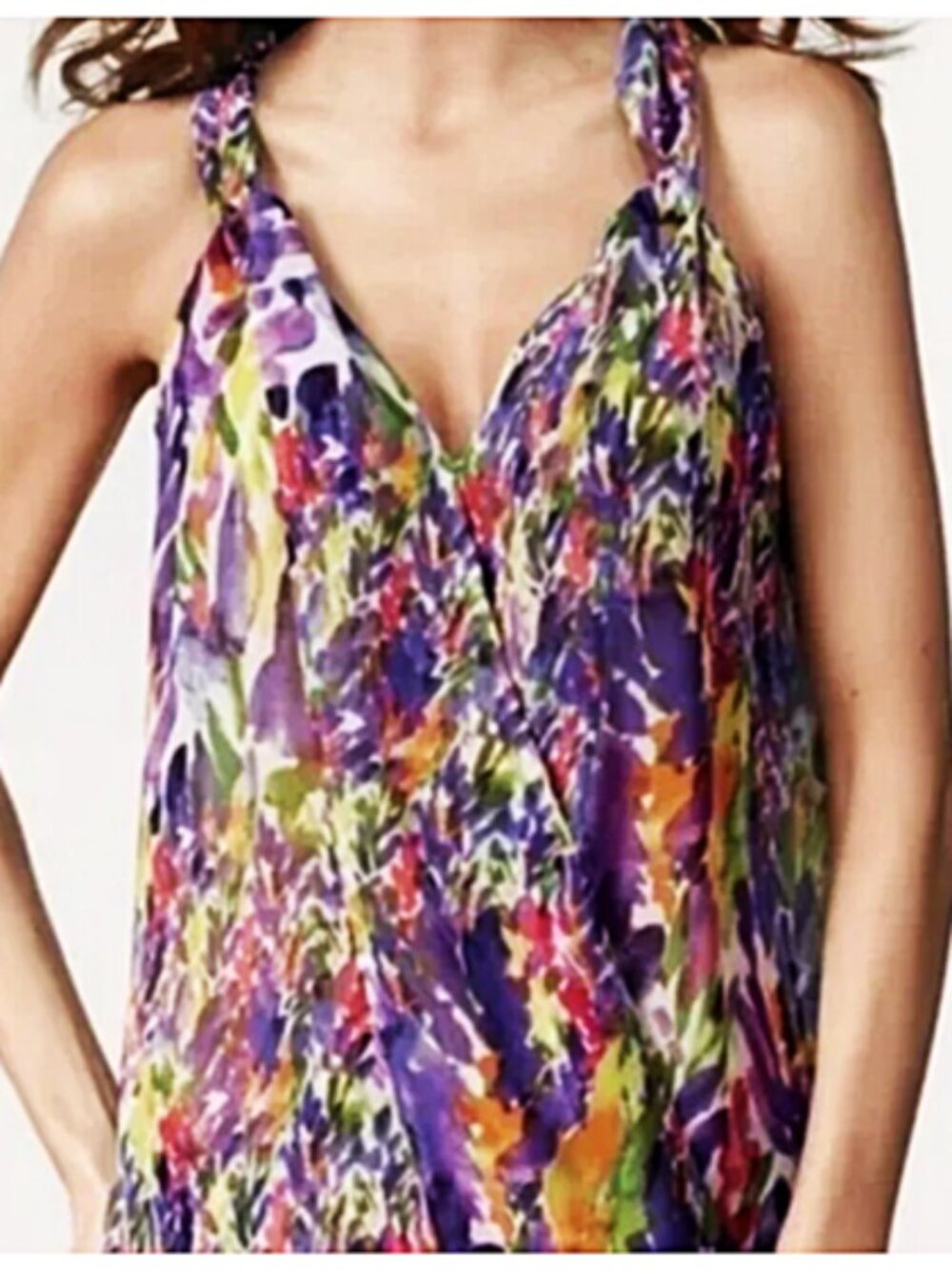 CAbi #730 Petals Tank Floral Blouse size M